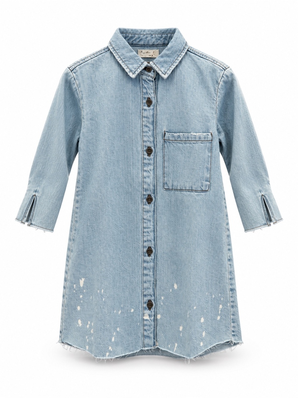 Zara Light Blue Denim Shirt Dress for Kids
